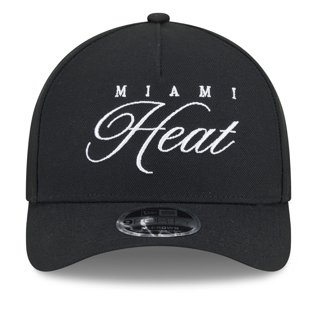 New Era Miami Heat 2025 NBA Draft M-Crown A-Frame 9FORTY Adjustable Hat Black