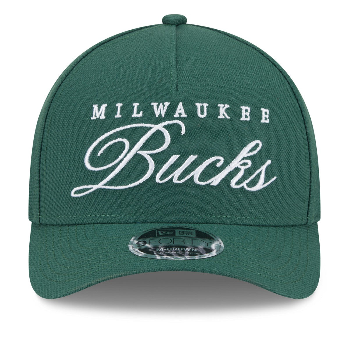 New Era Milwaukee Bucks 2025 NBA Draft M-Crown A-Frame 9FORTY Adjustable Hat Hunter Green