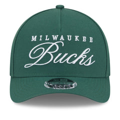 New Era Milwaukee Bucks 2025 NBA Draft M-Crown A-Frame 9FORTY Adjustable Hat Hunter Green