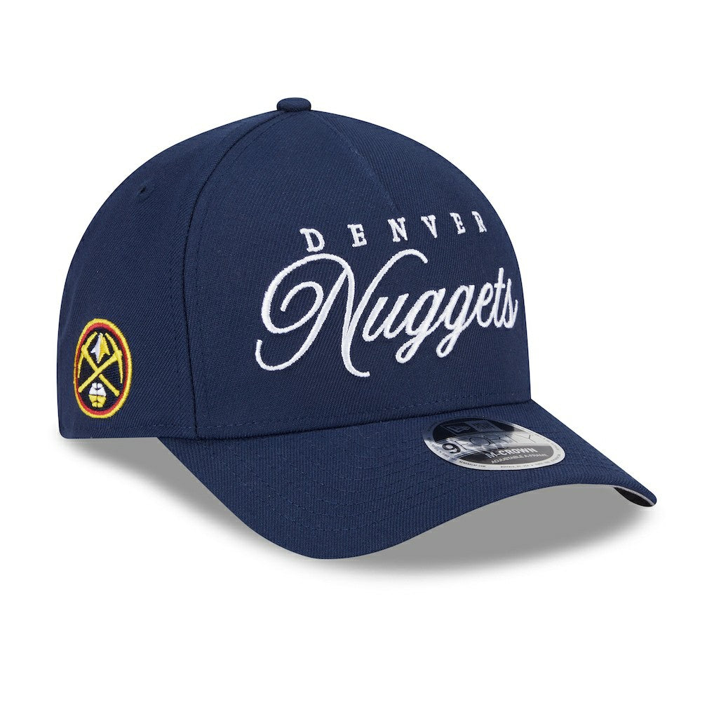 New Era Denver Nuggets 2025 NBA Draft M-Crown A-Frame 9FORTY Adjustable Hat Navy