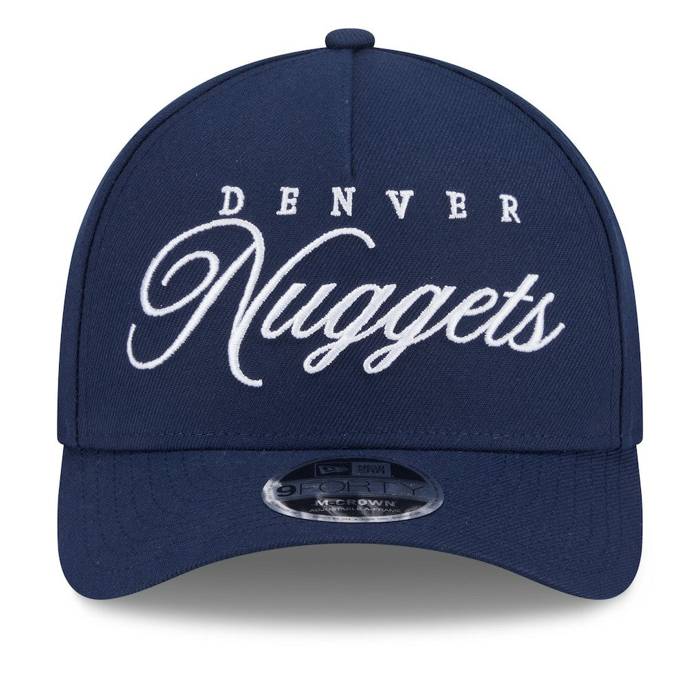New Era Denver Nuggets 2025 NBA Draft M-Crown A-Frame 9FORTY Adjustable Hat Navy