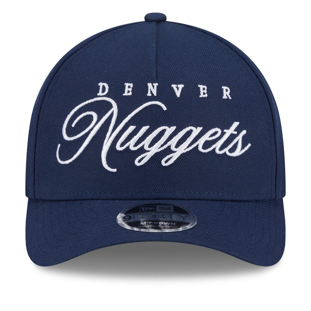 New Era Denver Nuggets 2025 NBA Draft M-Crown A-Frame 9FORTY Adjustable Hat Navy