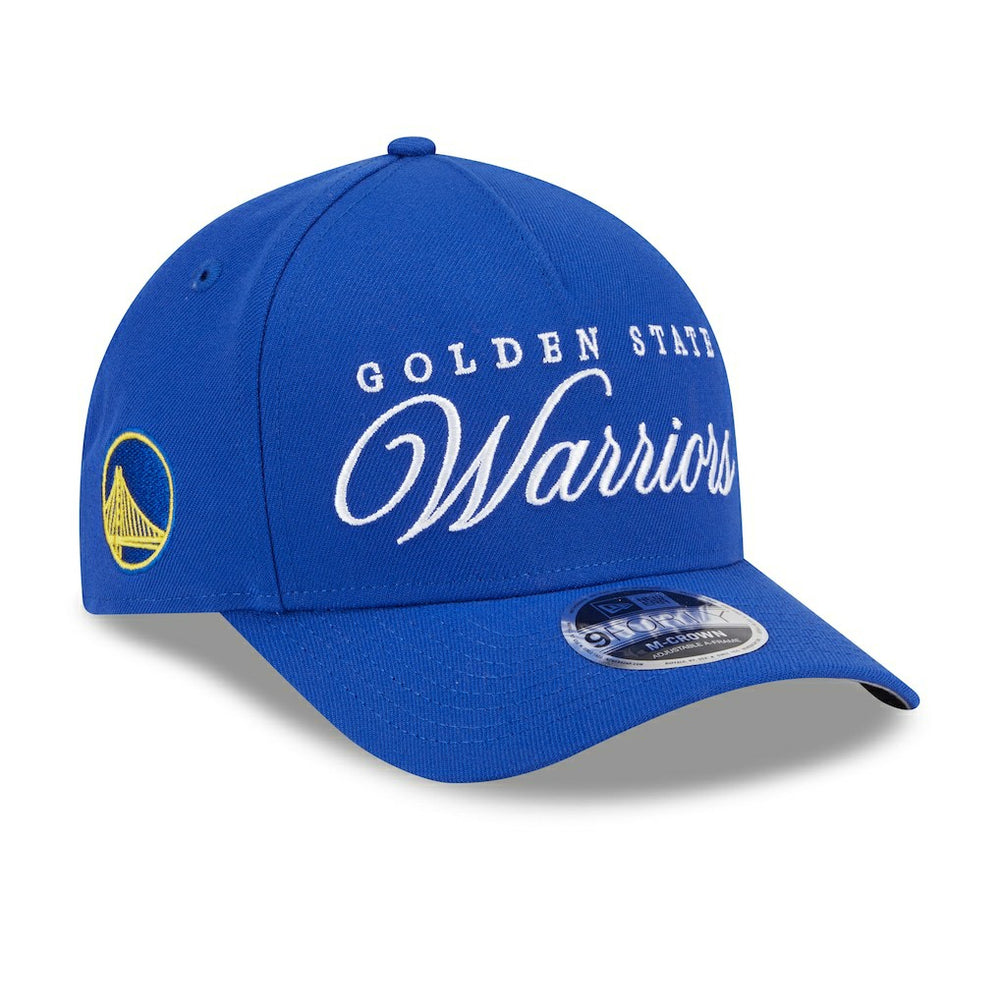 New Era Golden State Warriors 2025 NBA Draft M-Crown A-Frame 9FORTY Adjustable Hat Royal