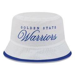 New Era Golden State Warriors 2025 NBA Draft Nylon Bucket Hat White/Royal