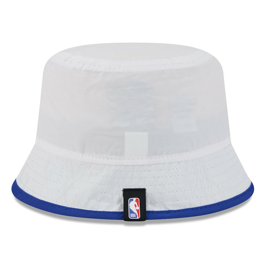New Era Golden State Warriors 2025 NBA Draft Nylon Bucket Hat White/Royal