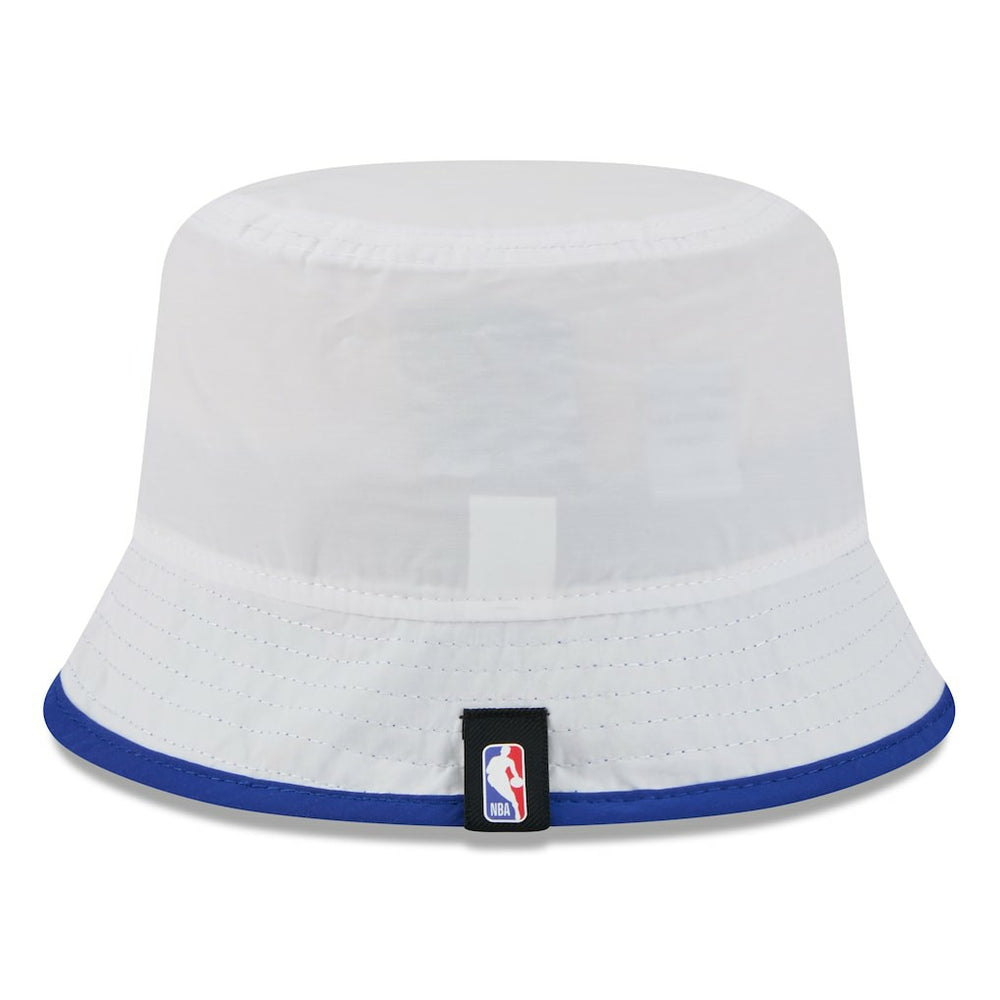 New Era Golden State Warriors 2025 NBA Draft Nylon Bucket Hat White/Royal