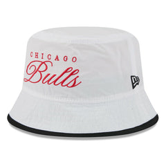 New Era Chicago Bulls 2025 NBA Draft Nylon Bucket Hat White/Black