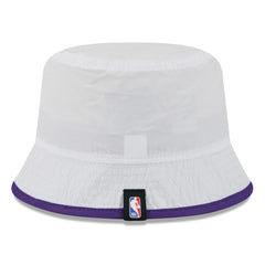 New Era Los Angeles Lakers 2025 NBA Draft Nylon Bucket Hat White/Purple