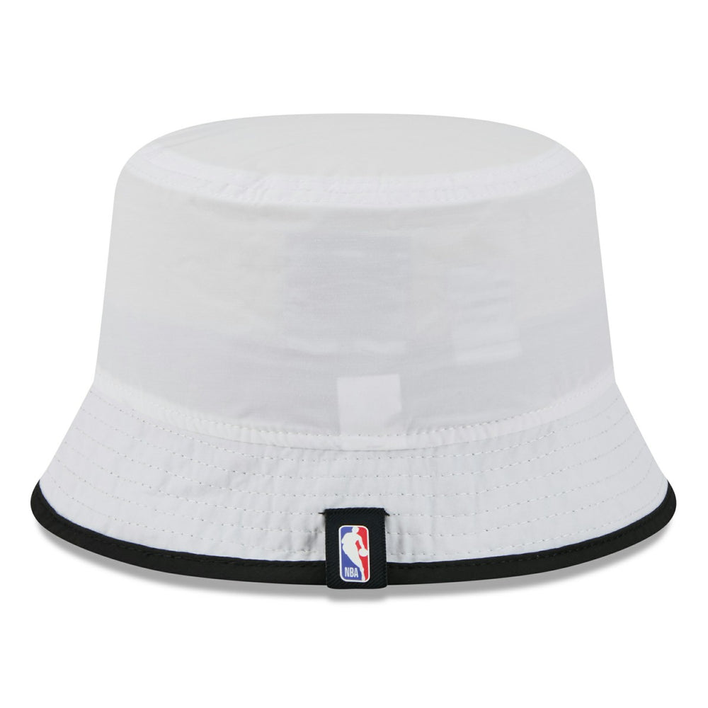 New Era Miami Heat 2025 NBA Draft Nylon Bucket Hat White/Black