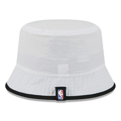 New Era Miami Heat 2025 NBA Draft Nylon Bucket Hat White/Black
