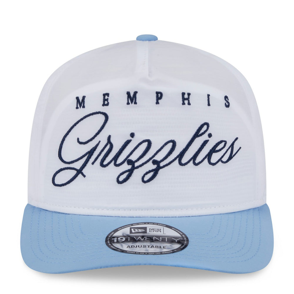New Era Memphis Grizzlies 2025 NBA Draft On-Stage Nylon 19TWENTY Adjustable Hat White/Light Blue