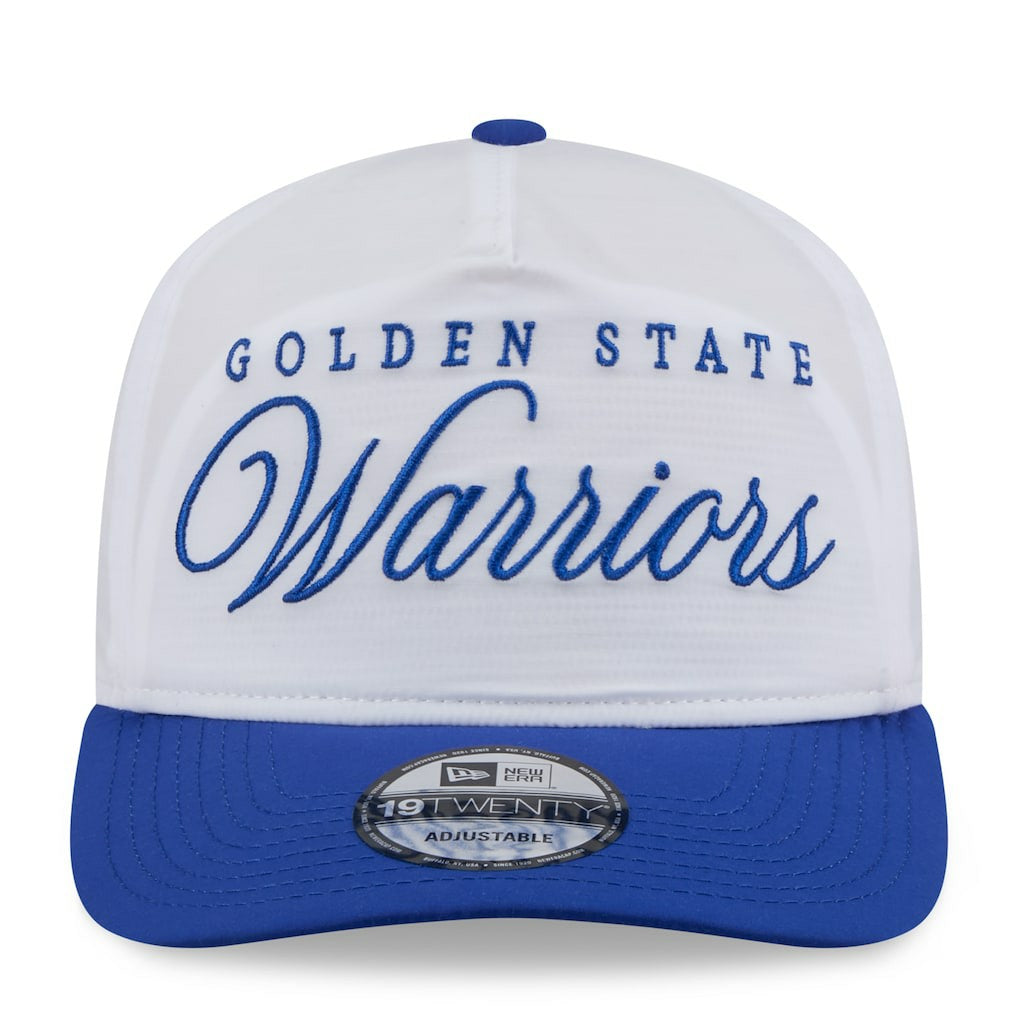New Era Golden State Warriors 2025 NBA Draft On-Stage Nylon 19TWENTY Adjustable Hat White/Royal