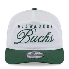 New Era Milwaukee Bucks 2025 NBA Draft On-Stage Nylon 19TWENTY Adjustable Hat White/Hunter Green