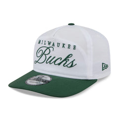 New Era Milwaukee Bucks 2025 NBA Draft On-Stage Nylon 19TWENTY Adjustable Hat White/Hunter Green