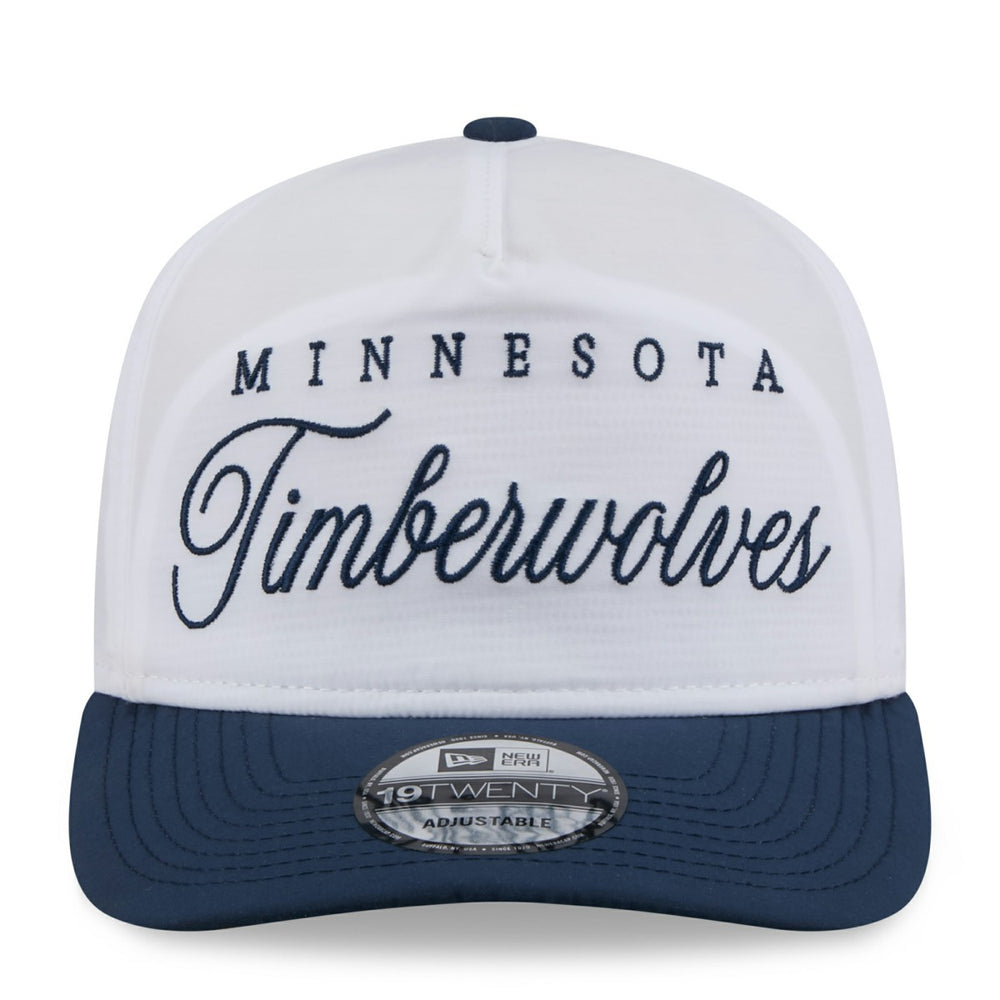 New Era Minnesota Timberwolves 2025 NBA Draft On-Stage Nylon 19TWENTY Adjustable Hat White/Navy