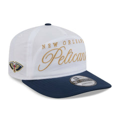 New Era New Orleans Pelicans 2025 NBA Draft On-Stage Nylon 19TWENTY Adjustable Hat White/Navy