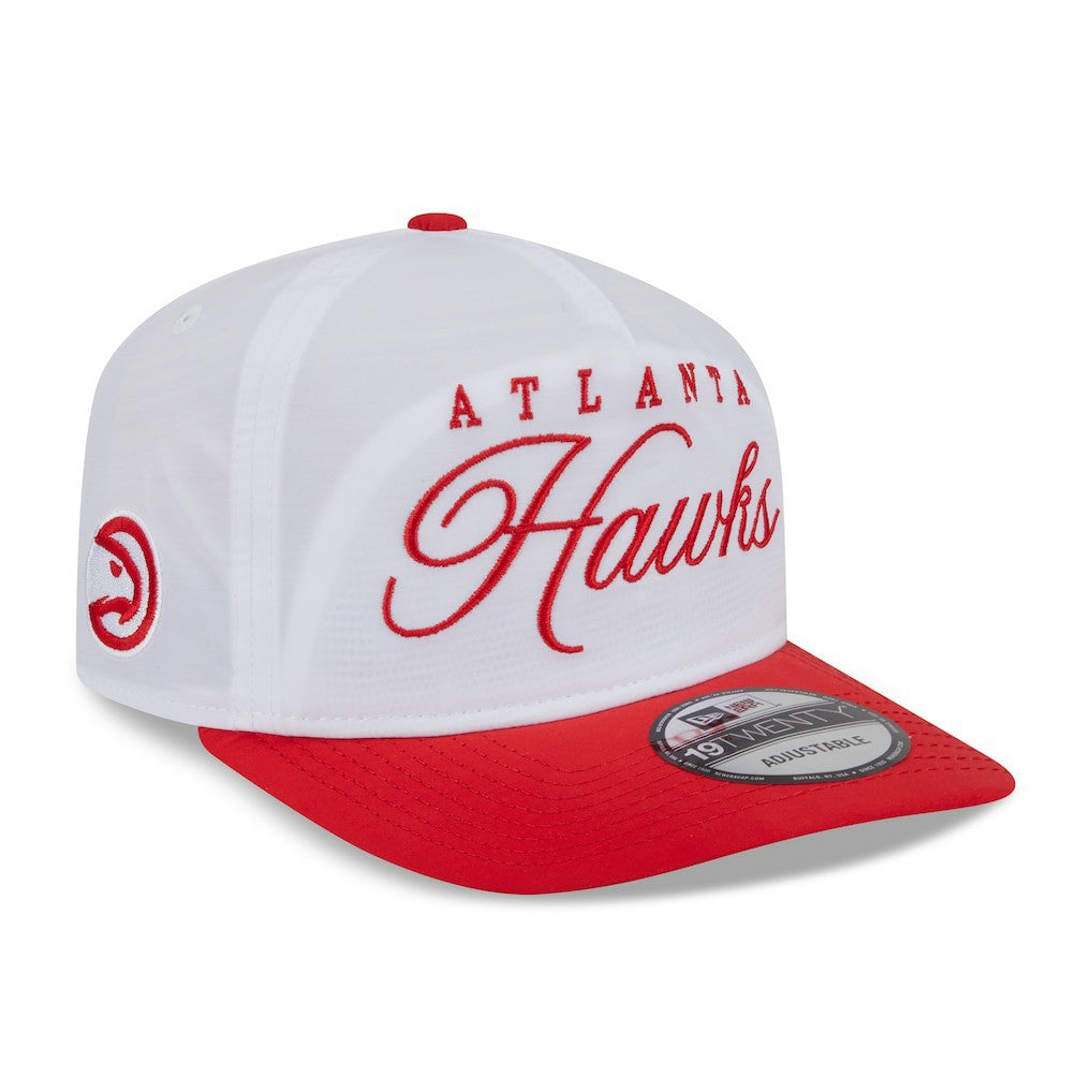 New Era Atlanta Hawks 2025 NBA Draft On-Stage Nylon 19TWENTY Adjustable Hat White/Red