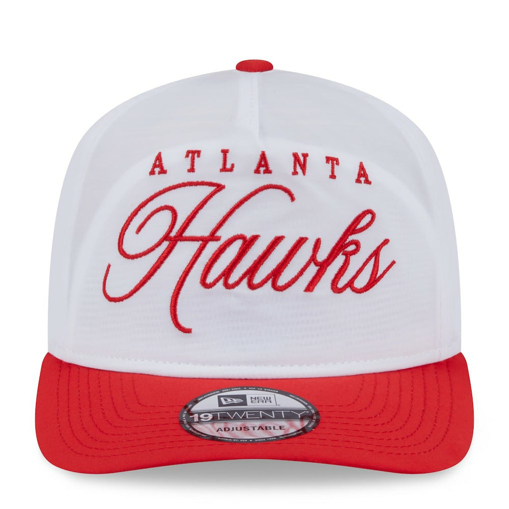 New Era Atlanta Hawks 2025 NBA Draft On-Stage Nylon 19TWENTY Adjustable Hat White/Red