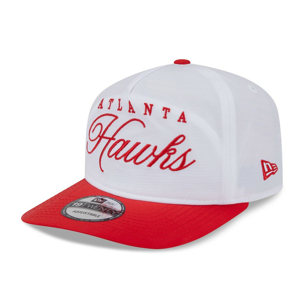 New Era Atlanta Hawks 2025 NBA Draft On-Stage Nylon 19TWENTY Adjustable Hat White/Red