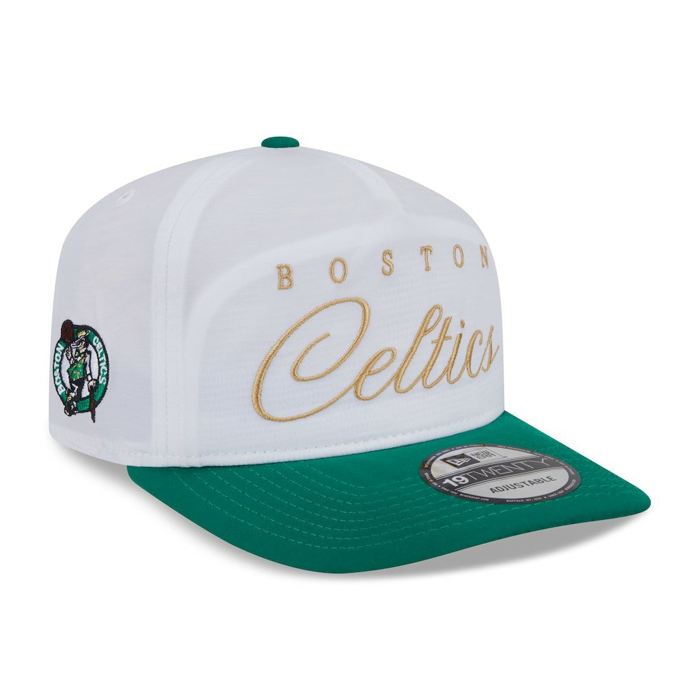 New Era Boston Celtics 2025 NBA Draft On-Stage Nylon 19TWENTY Adjustable Hat White/Kelly Green