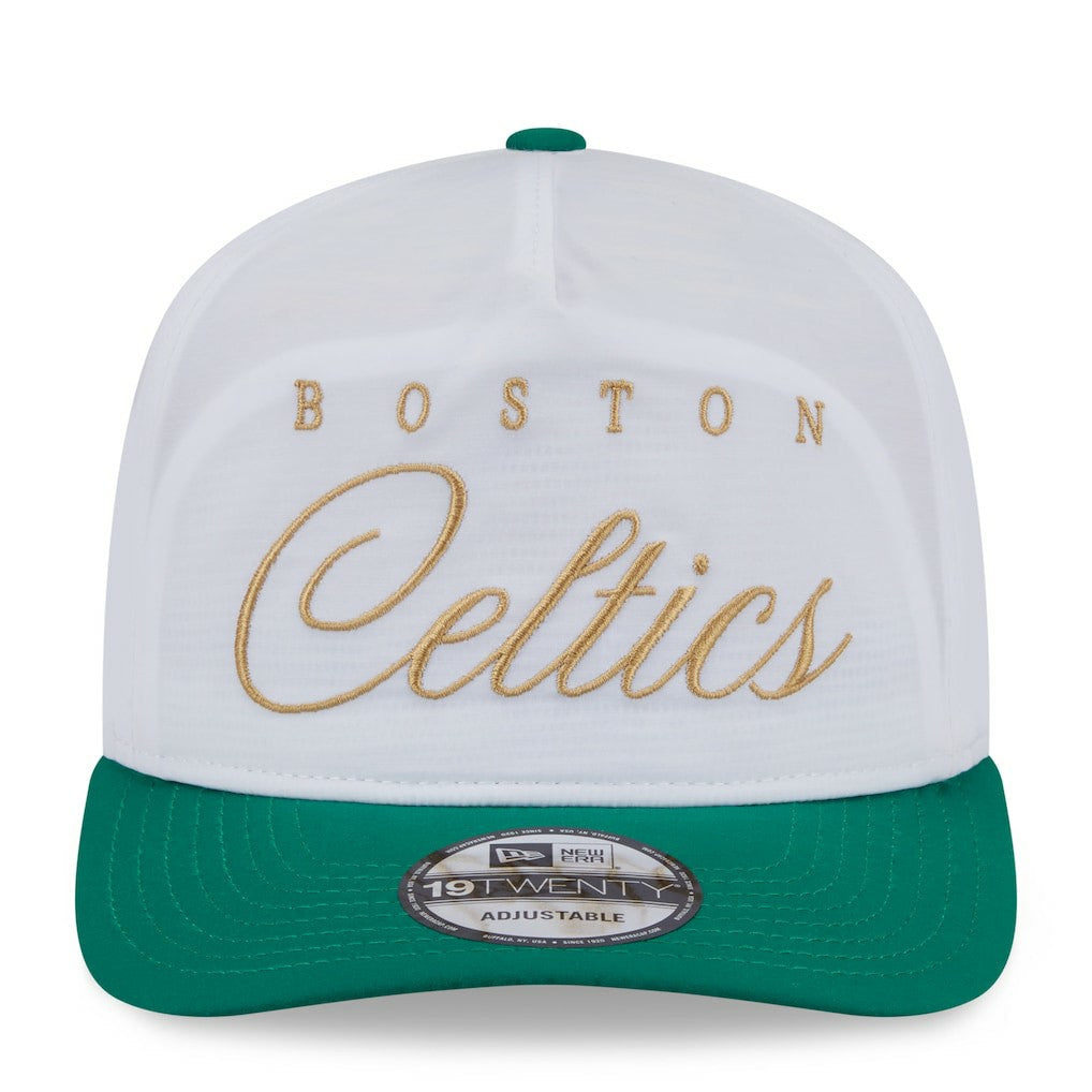 New Era Boston Celtics 2025 NBA Draft On-Stage Nylon 19TWENTY Adjustable Hat White/Kelly Green
