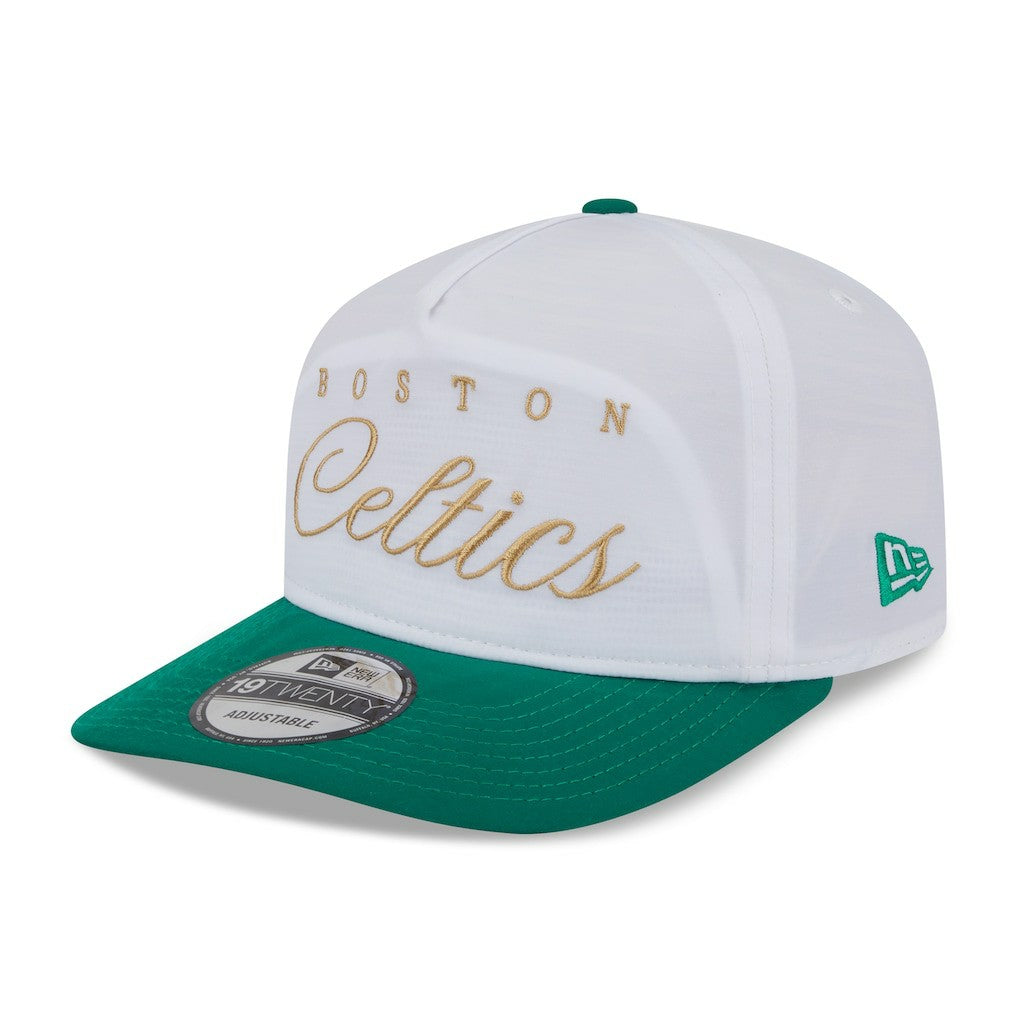 New Era Boston Celtics 2025 NBA Draft On-Stage Nylon 19TWENTY Adjustable Hat White/Kelly Green