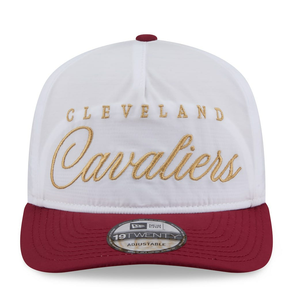 New Era Cleveland Cavaliers 2025 NBA Draft On-Stage Nylon 19TWENTY Adjustable Hat White/Wine