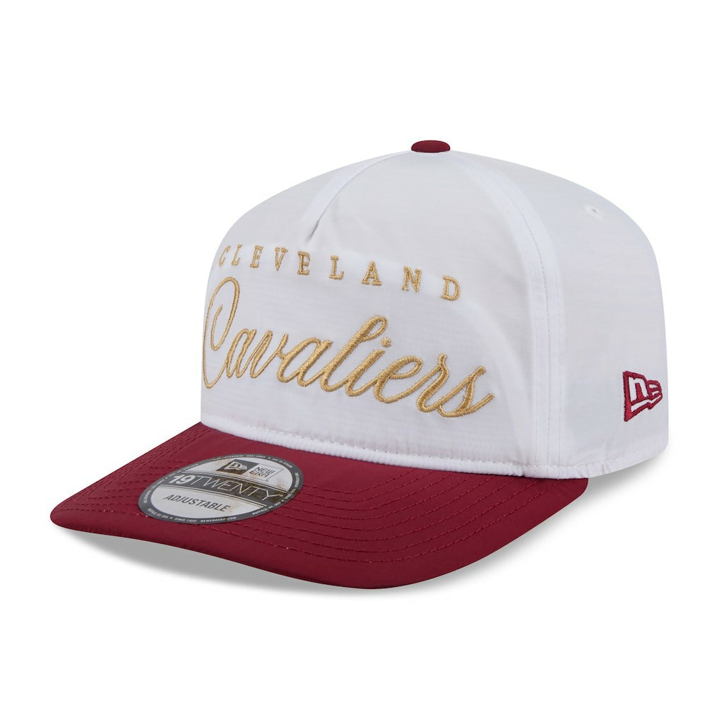 New Era Cleveland Cavaliers 2025 NBA Draft On-Stage Nylon 19TWENTY Adjustable Hat White/Wine