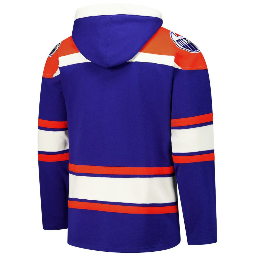 Edmonton Oilers '47 Superior Lacer Hoodie - Royal | 47 brand near me