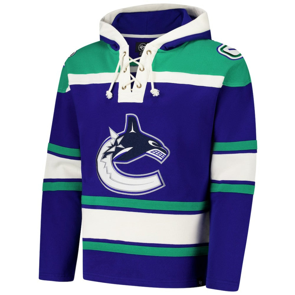 Vancouver Canucks '47 Superior Lacer Hoodie - Royal | 47 brand Clearance