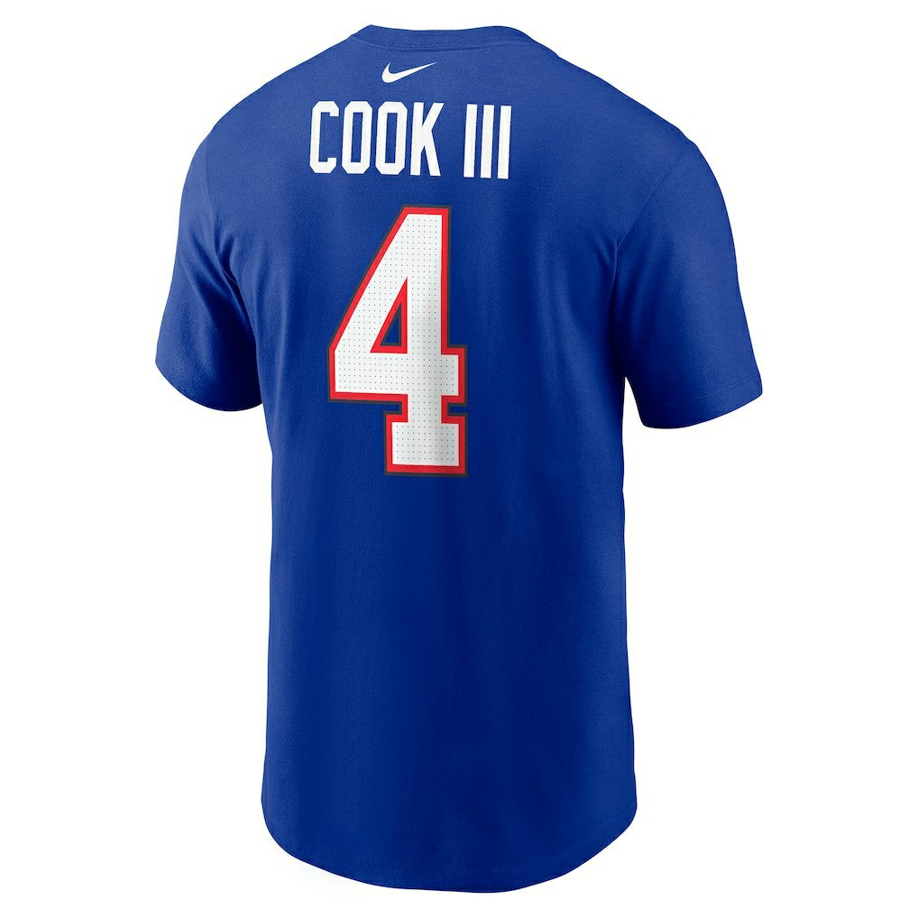 James Cook Buffalo Bills Name & Number T-Shirt - Royal - Nike