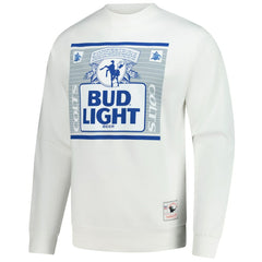 Indianapolis Colts x Bud Light The Crest Pullover Sweatshirt - White - Mitchell & Ness