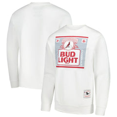Arizona Cardinals x Bud Light The Crest Pullover Sweatshirt - White - Mitchell & Ness