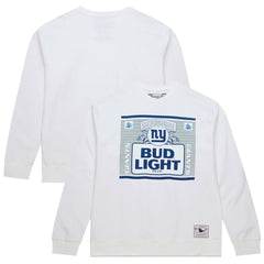 New York Giants x Bud Light The Crest Pullover Sweatshirt - White - Mitchell & Ness