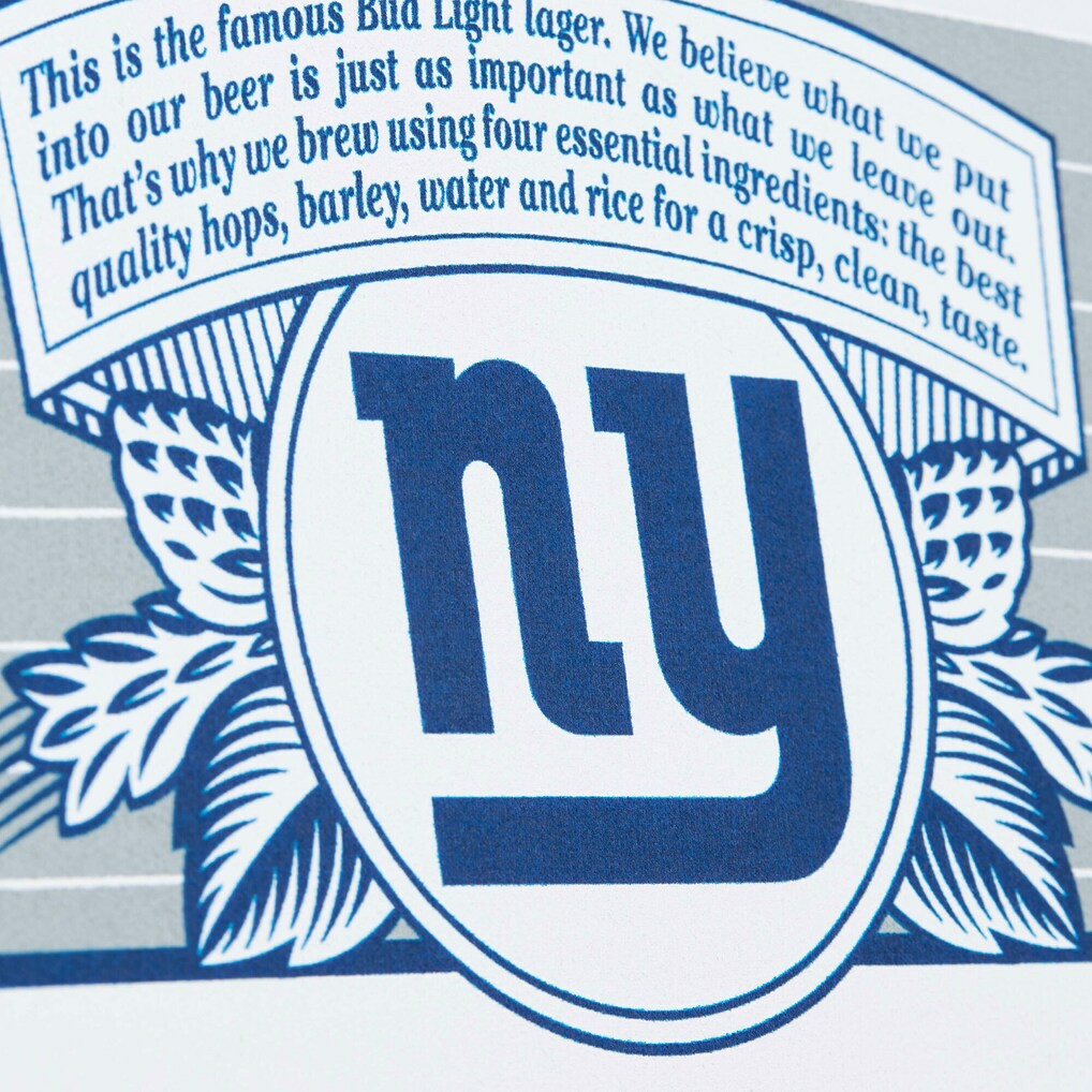 New York Giants x Bud Light The Crest Pullover Sweatshirt - White - Mitchell & Ness