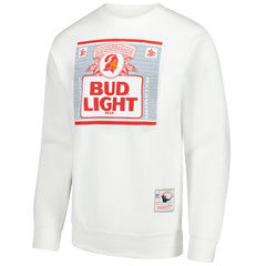 Tampa Bay Buccaneers x Bud Light The Crest Pullover Sweatshirt - White - Mitchell & Ness