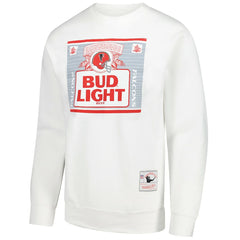 Atlanta Falcons x Bud Light The Crest Pullover Sweatshirt - White - Mitchell & Ness