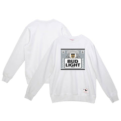 New Orleans Saints x Bud Light The Crest Pullover Sweatshirt - White - Mitchell & Ness