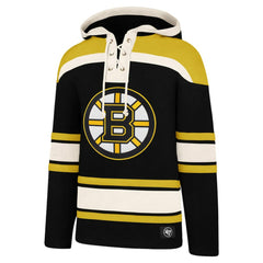 David Pastrnak Boston Bruins '47 Big & Tall Lace-up Pullover Hoodie - Black | 47 brand on sale