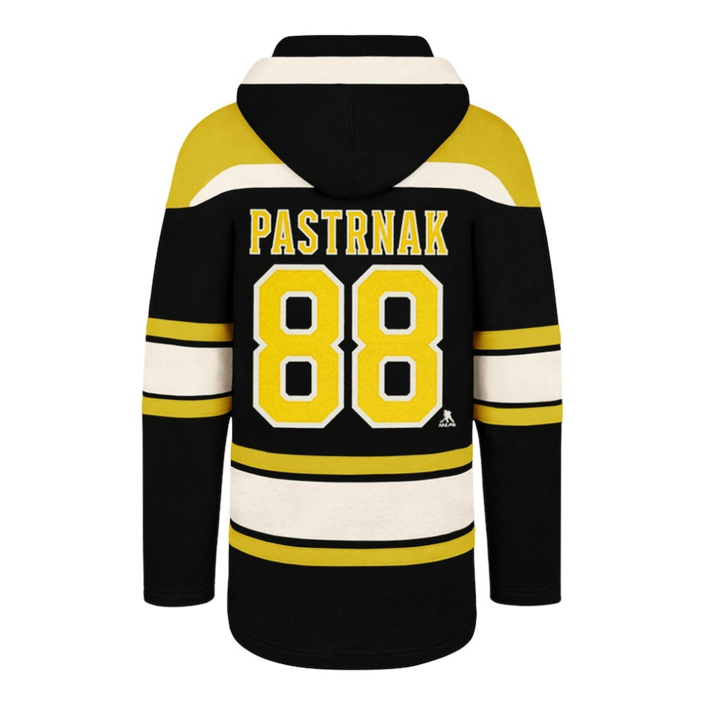 David Pastrnak Boston Bruins '47 Big & Tall Lace-up Pullover Hoodie - Black | 47 brand on sale