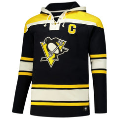 Sidney Crosby Pittsburgh Penguins '47 Big & Tall Lace-up Pullover Hoodie - Black | 47 brand discount