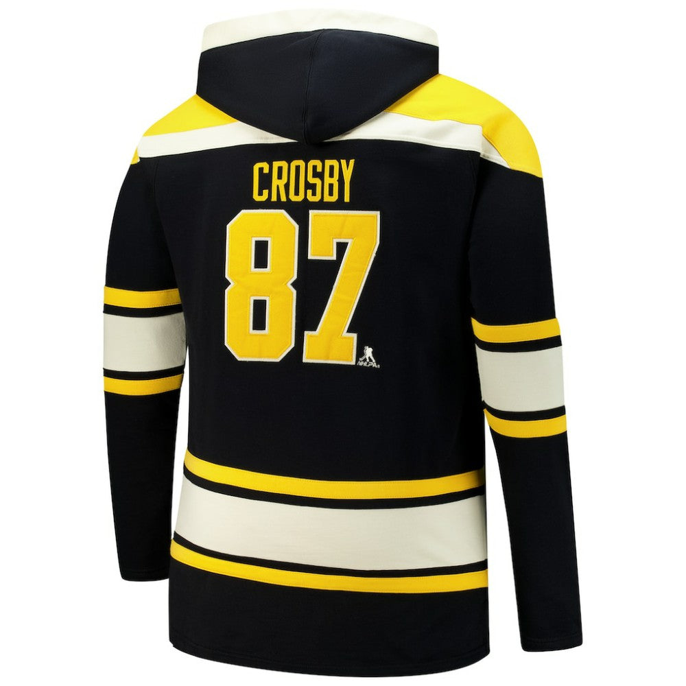 Sidney Crosby Pittsburgh Penguins '47 Big & Tall Lace-up Pullover Hoodie - Black | 47 brand discount