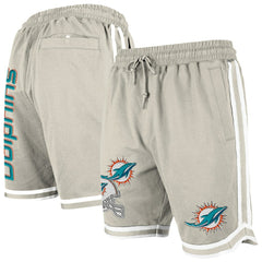 Miami Dolphins New Era Stone Multi Patch Shorts - Light Beige - NFL