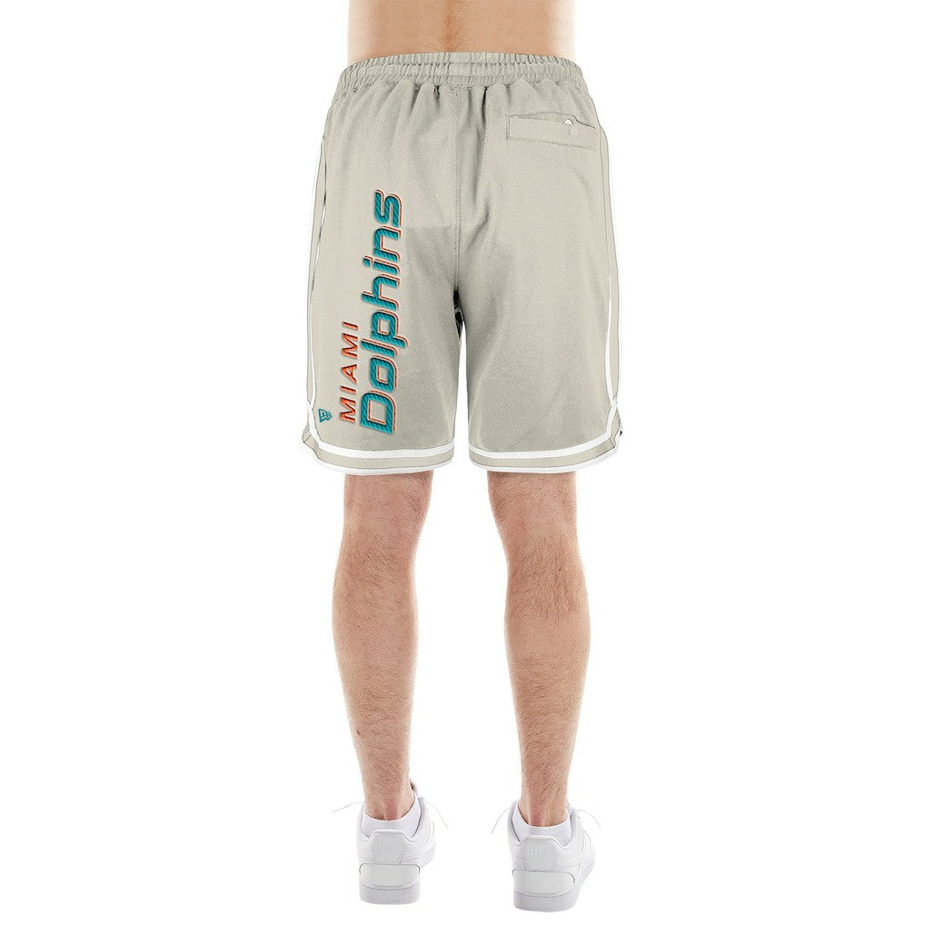Miami Dolphins New Era Stone Multi Patch Shorts - Light Beige - NFL