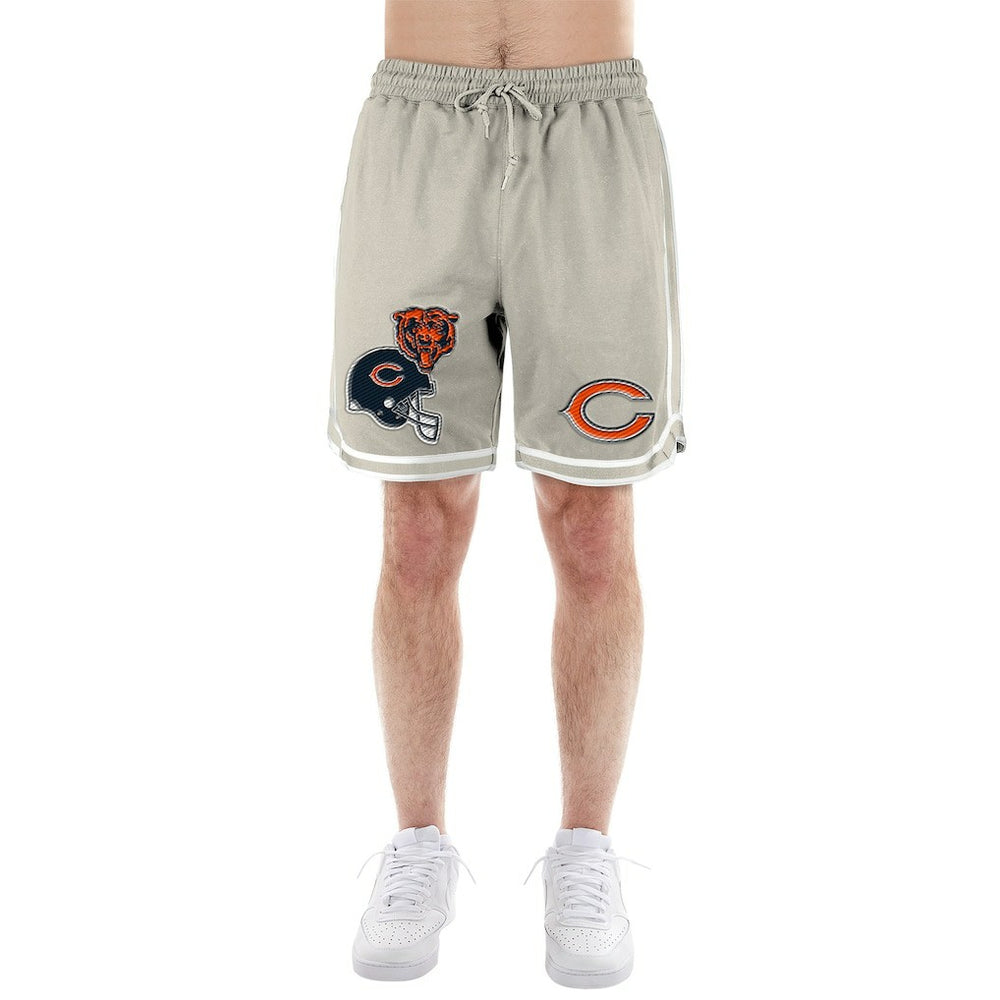 Chicago Bears New Era Stone Multi Patch Shorts - Light Beige - NFL