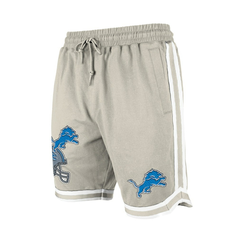 Detroit Lions New Era Stone Multi Patch Shorts - Light Beige - NFL