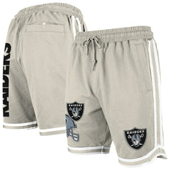 Las Vegas Raiders New Era Stone Multi Patch Shorts - Light Beige - NFL