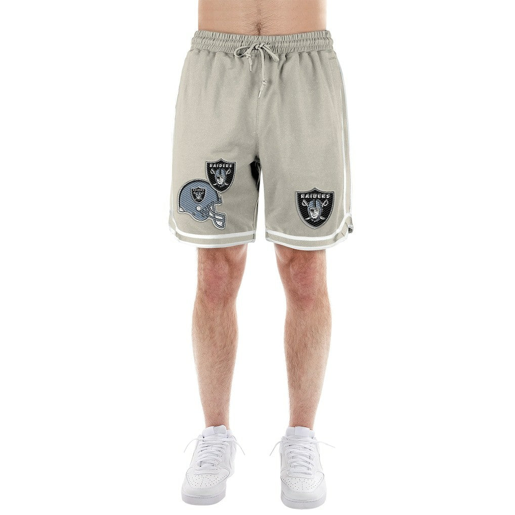 Las Vegas Raiders New Era Stone Multi Patch Shorts - Light Beige - NFL