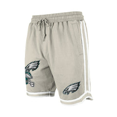 Philadelphia Eagles New Era Stone Multi Patch Shorts - Light Beige - NFL