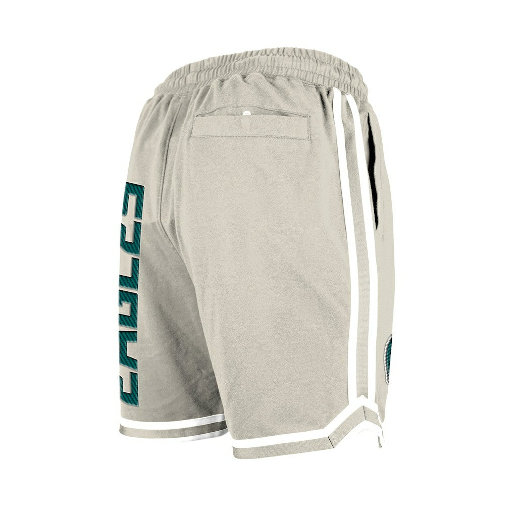 Philadelphia Eagles New Era Stone Multi Patch Shorts - Light Beige - NFL
